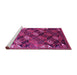 Sideview of Machine Washable Oriental Pink Industrial Rug, wshurb2008pnk