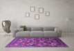 Machine Washable Oriental Purple Industrial Area Rugs in a Living Room, wshurb2009pur