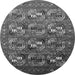 Round Oriental Gray Industrial Rug, urb2009gry