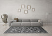 Machine Washable Oriental Gray Industrial Rug in a Living Room,, wshurb2009gry