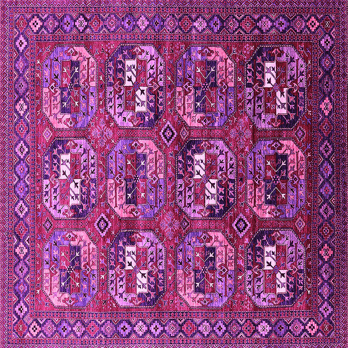 Square Machine Washable Oriental Pink Industrial Rug, wshurb2009pnk