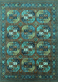 Oriental Turquoise Industrial Rug, urb2009turq