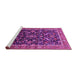 Sideview of Machine Washable Oriental Pink Industrial Rug, wshurb2010pnk