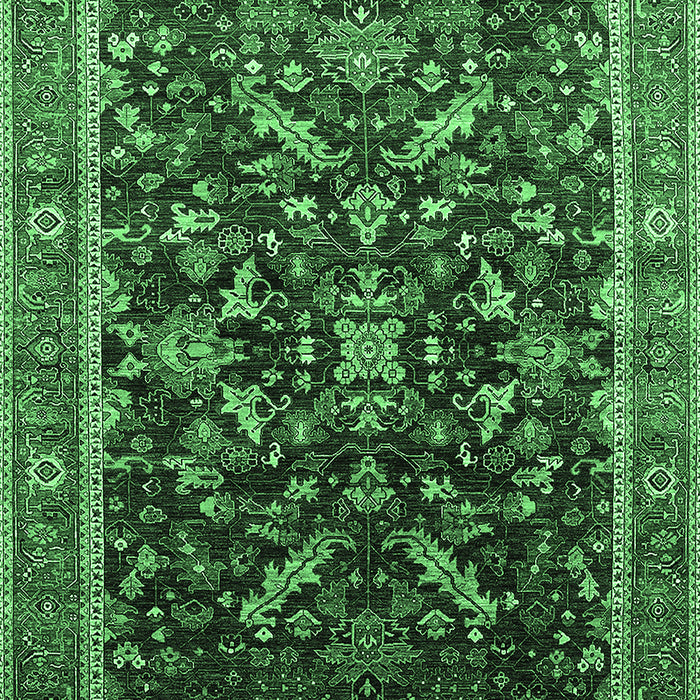 Machine Washable Oriental Emerald Green Industrial Area Rugs, wshurb2010emgrn