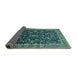 Sideview of Oriental Turquoise Industrial Rug, urb2010turq