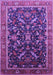 Machine Washable Oriental Purple Industrial Area Rugs, wshurb2010pur