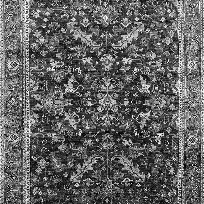 Machine Washable Oriental Gray Industrial Rug, wshurb2010gry