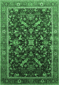 Oriental Emerald Green Industrial Rug, urb2010emgrn