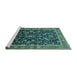 Sideview of Machine Washable Oriental Turquoise Industrial Area Rugs, wshurb2010turq