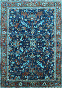 Oriental Light Blue Industrial Rug, urb2010lblu