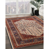 Mid-Century Modern Light Copper Gold Oriental Rug, urb2011