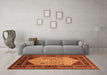 Machine Washable Oriental Orange Industrial Area Rugs in a Living Room, wshurb2011org