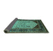 Sideview of Oriental Turquoise Industrial Rug, urb2011turq