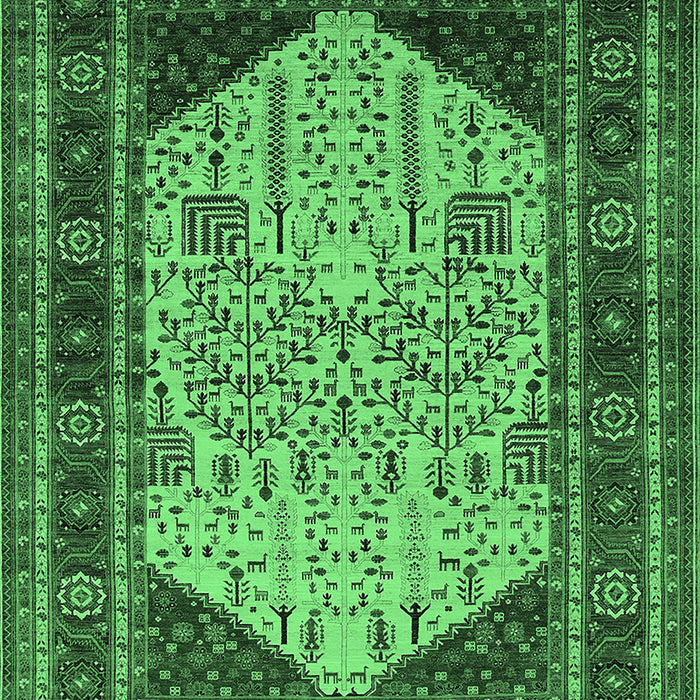 Oriental Emerald Green Industrial Rug, urb2011emgrn