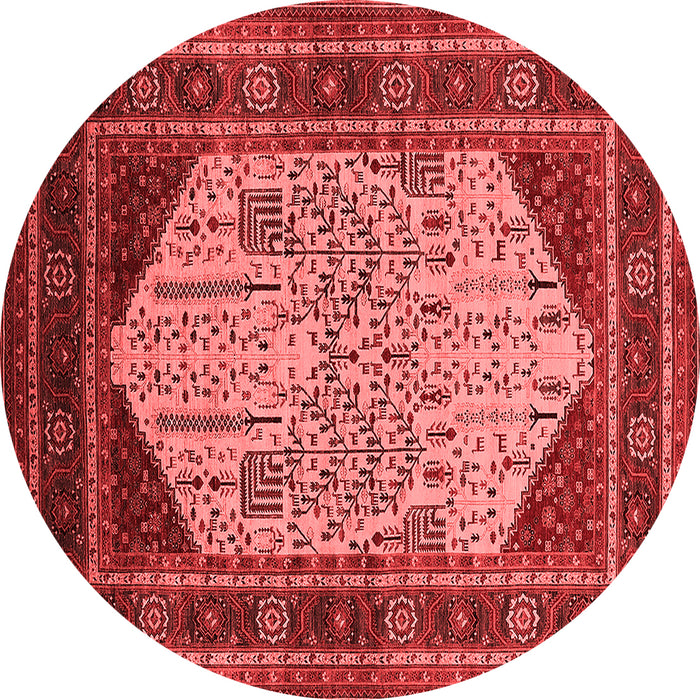 Machine Washable Oriental Red Industrial Rug, wshurb2011red