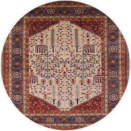 Round Machine Washable Industrial Modern Light Copper Gold Rug, wshurb2011