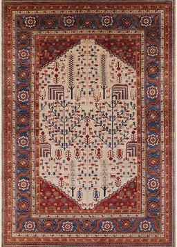 Mid-Century Modern Light Copper Gold Oriental Rug, urb2011
