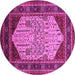 Round Oriental Pink Industrial Rug, urb2011pnk