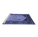 Sideview of Machine Washable Oriental Blue Industrial Rug, wshurb2011blu