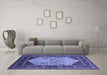 Machine Washable Oriental Blue Industrial Rug in a Living Room, wshurb2011blu