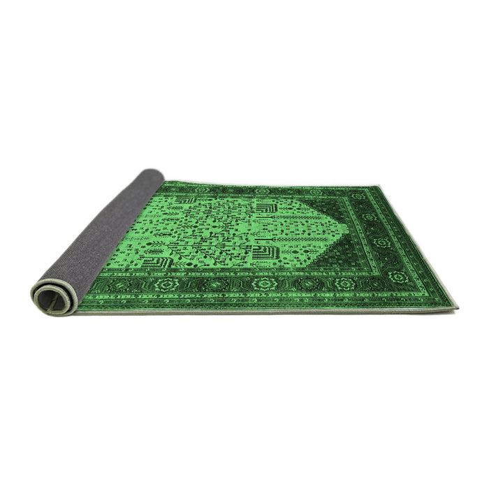 Sideview of Oriental Emerald Green Industrial Rug, urb2011emgrn