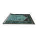 Sideview of Machine Washable Oriental Light Blue Industrial Rug, wshurb2011lblu