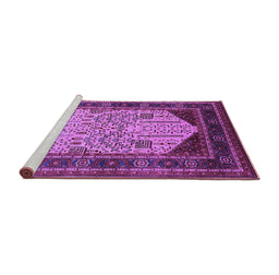 Sideview of Machine Washable Oriental Purple Industrial Area Rugs, wshurb2011pur