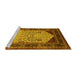 Sideview of Machine Washable Oriental Yellow Industrial Rug, wshurb2011yw