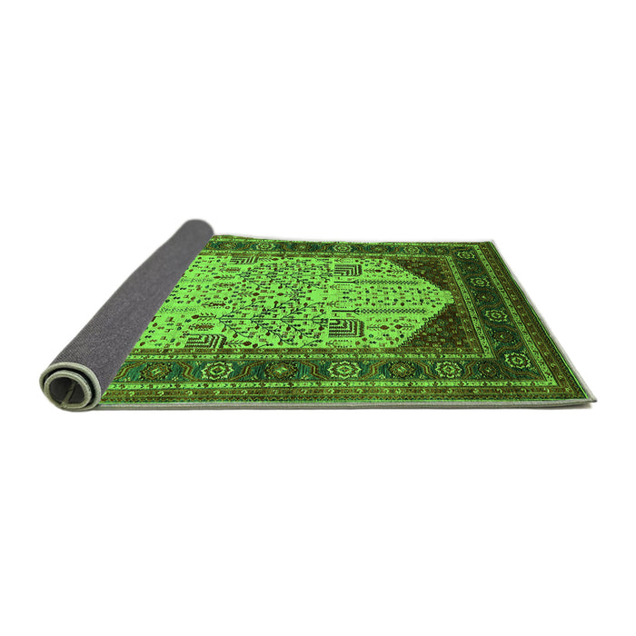Sideview of Oriental Green Industrial Rug, urb2011grn