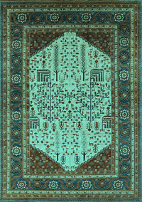 Oriental Turquoise Industrial Rug, urb2011turq