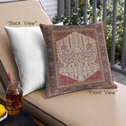 Front View of Mid-Century Modern Urban Square Light Copper Gold Throw Pillow, 18 inch by 18 inch, pwurb2011