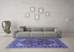 Machine Washable Oriental Blue Industrial Rug in a Living Room, wshurb2012blu