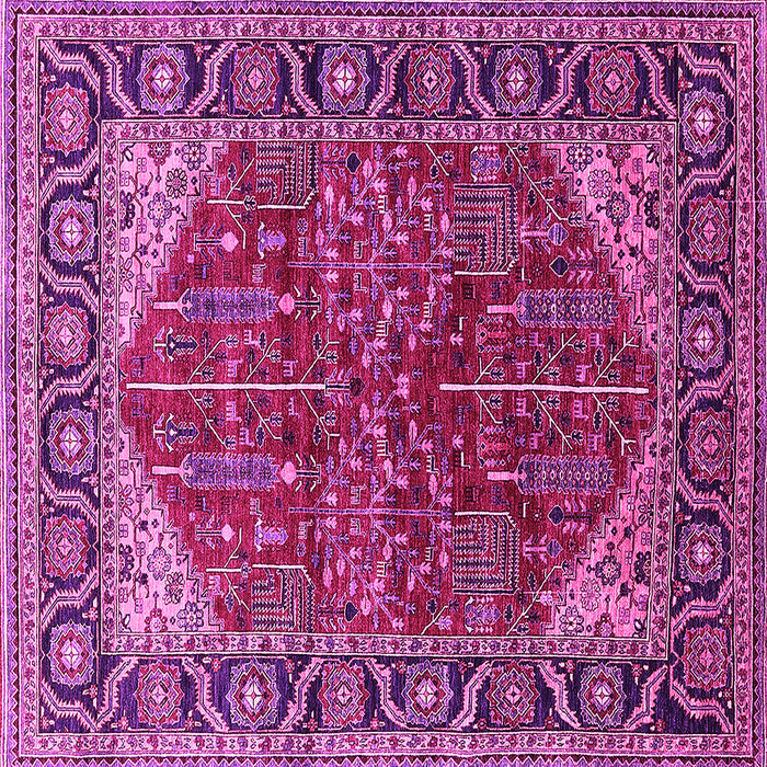 Square Oriental Pink Industrial Rug, urb2012pnk