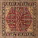 Square Oriental Brown Industrial Rug, urb2012brn