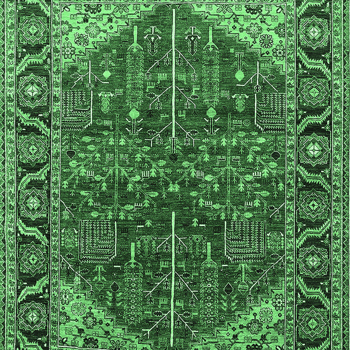 Oriental Emerald Green Industrial Rug, urb2012emgrn