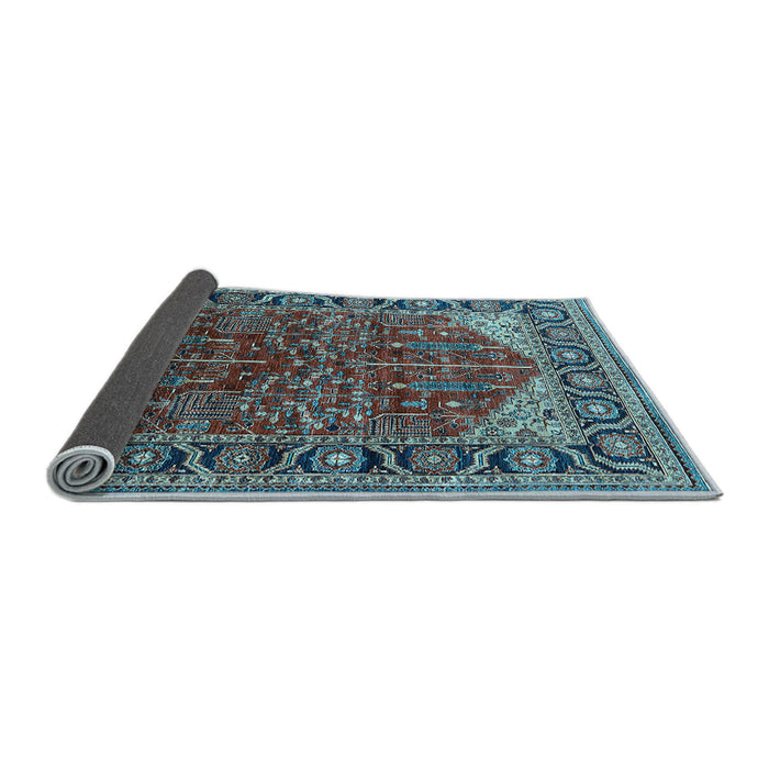 Sideview of Oriental Light Blue Industrial Rug, urb2012lblu