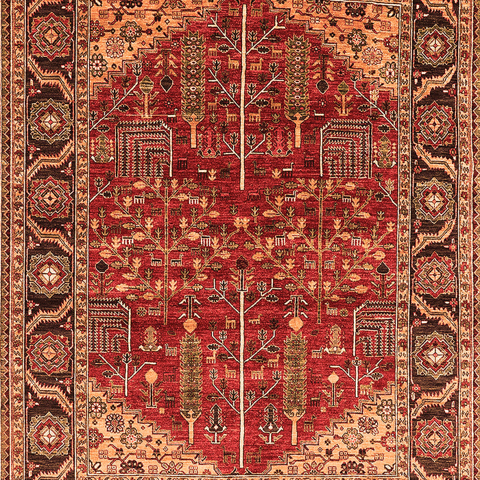 Machine Washable Oriental Orange Industrial Area Rugs, wshurb2012org