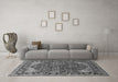 Machine Washable Oriental Gray Industrial Rug in a Living Room,, wshurb2012gry