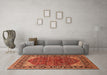 Machine Washable Oriental Orange Industrial Area Rugs in a Living Room, wshurb2012org