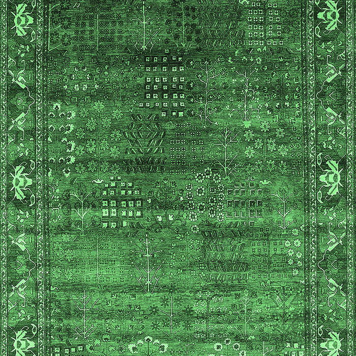 Oriental Emerald Green Traditional Rug, urb2013emgrn
