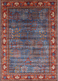 Machine Washable Industrial Modern Saffron Red Rug, wshurb2013