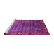 Sideview of Machine Washable Oriental Pink Traditional Rug, wshurb2013pnk