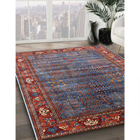 Mid-Century Modern Saffron Red Oriental Rug, urb2013