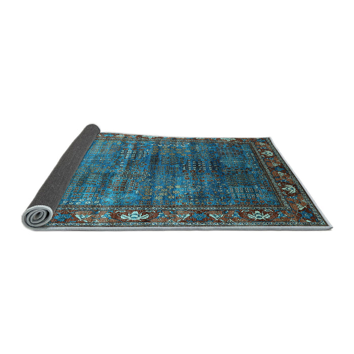 Sideview of Oriental Light Blue Traditional Rug, urb2013lblu