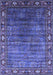 Machine Washable Oriental Blue Traditional Rug, wshurb2013blu