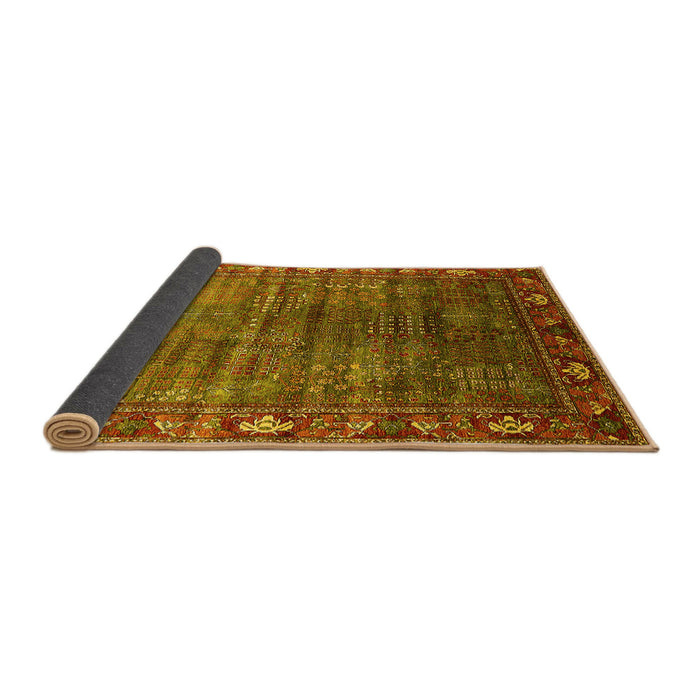 Sideview of Oriental Yellow Traditional Rug, urb2013yw