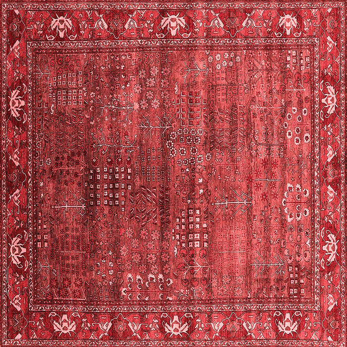 Machine Washable Oriental Red Traditional Rug, wshurb2013red