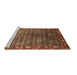 Sideview of Machine Washable Oriental Brown Traditional Rug, wshurb2013brn