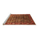 Sideview of Machine Washable Oriental Orange Traditional Area Rugs, wshurb2013org