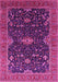 Machine Washable Oriental Pink Traditional Rug, wshurb2014pnk